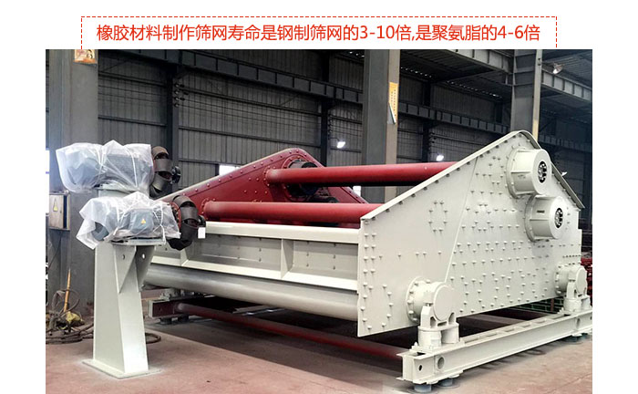 矿用丝瓜视频黄片地址-自定中心丝瓜视频黄片地址具有先进水平,可提供座式和吊式两种形式的振动，采用超耐磨橡胶材料制作筛网,寿命是钢制筛网的3-10倍,是聚氨脂的4-6倍。