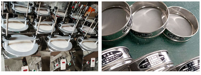 试验筛：试机与筛框展示图